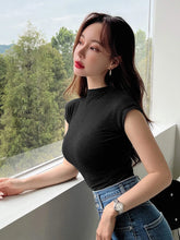 DAZY Solid Cap Sleeve Tee
